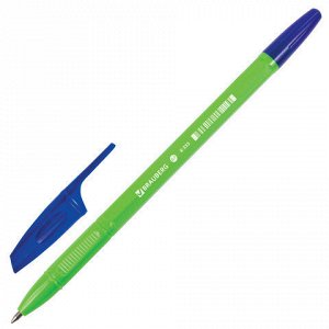 Ручка шариковая BRAUBERG "X-333" NEON SOLID, СИНЯЯ, корпус ассорти, узел 0,7 мм, линия письма 0,35 мм, 142831