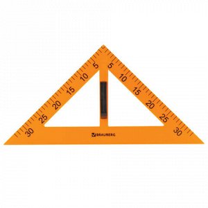 Набор чертежный для классной доски (2 треугольника, транспортир, циркуль, линейка 100 см), BRAUBERG, 210383