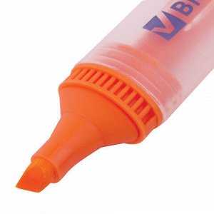Текстовыделитель BRAUBERG &quot;FLUO&quot;, ОРАНЖЕВЫЙ, линия 1-5 мм, 150402