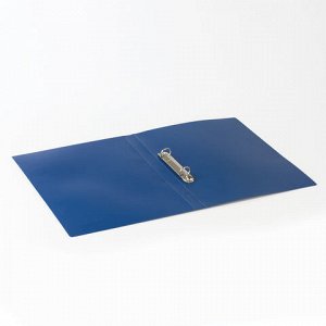 Папка на 2 кольцах BRAUBERG &quot;Office&quot;, 21 мм, синяя, до 120 листов, 0,5 мм, 221611