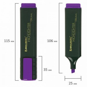 Текстовыделитель BRAUBERG "ORIGINAL", ФИОЛЕТОВЫЙ, линия 1-5 мм, 151685