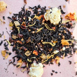 Черный чай Малиновый маффин (Малина и Попкорн)