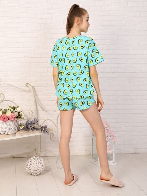 Пижама Характеристики: Хлопок 100%; Материал: Кулирка
Яркая пижама на девочек с шортами. Футболка со спущенным рукавом и широким манжетом. Короткие шорты.
Отличный вариант для отдыха и дома.