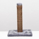 Когтеточка малая Столбик, 30 х 30 х 40 см, серая