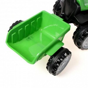 Электромобиль «Трактор», с прицепом, цвет зелёный