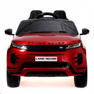 1 TOY Электромобиль Range Rover Evoque, кожаное сидение, EVA колеса, цвет бордовый глянец