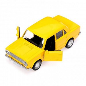 Машина металлическая «Лада 2101», открываются двери, инерция, цвет жёлтый