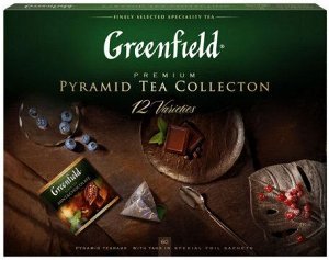 Greenfield набор изысканного чая и чайных напитков в пирамидках, 12 видов (60 шт)