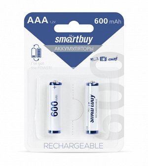 Аккумуляторная батарея NiMh Smartbuy AAA/2BL 600 mAh (SBBR-3A02BL600)