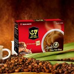 Растворимый кофе  фирмы «TrungNguyen» Чёрный кофе «G7»  В 1 упаковке 15 пакетиков по 2 грамма.