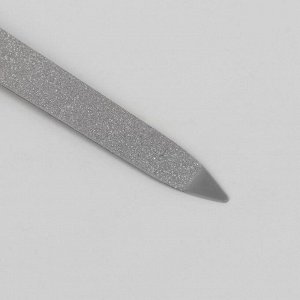 Пилка-триммер металлическая для ногтей, прорезиненная ручка, с защитным колпачком, 16 см, цвет МИКС