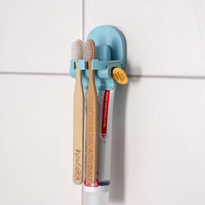 Держатель для зубных щёток на липучке, 7x5,2x8 см, цвет МИКС