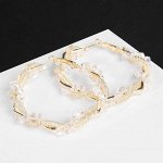 Серьги-кольца &quot;Стардаст&quot; многогранник, цвет золото, d=5