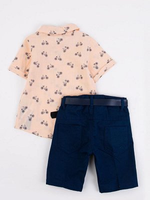 Комплект для мальчика: рубашка, бабочка и шорты с ремнем