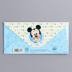 Открытка-конверт для денег "С Днем Рождения!", Микки Маус