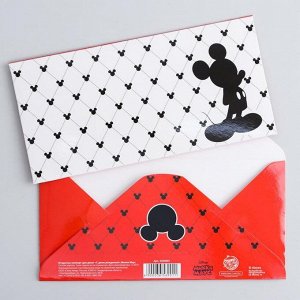 Открытка-конверт для денег "С Днем рождения!", Микки Маус