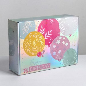 Складная коробка Happy Birthday, 30,5 ? 22 ? 9,5 см
