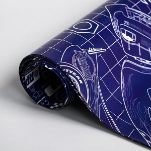 Бумага упаковочная глянцевая двусторонняя, Тачки,  60x90 см