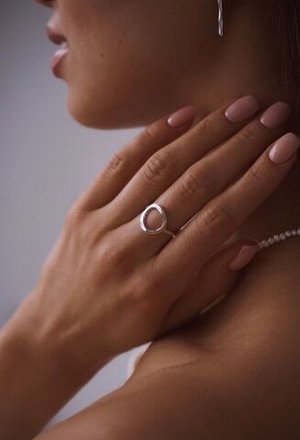 Серебряное узкое кольцо "Круг"