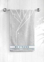 Полотенце Aquarelle МХ40 70/130 Suit &quot;be strong&quot; Серый гранит 00