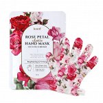 KOELF Маски-перчатки для рук РОЗА Rose Petal Satin Hand Mask, 1 пара