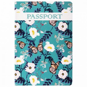 Обложка для паспорта "Тропики", ПВХ, фотопечать ассорти, STAFF, 237592