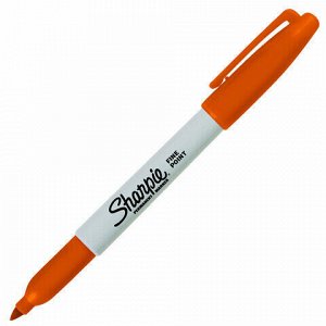 Маркер перманентный ОРАНЖЕВЫЙ SHARPIE "Fine", круглый наконечник, 1 мм, 2025036