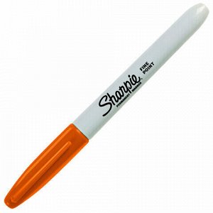 Маркер перманентный ОРАНЖЕВЫЙ SHARPIE "Fine", круглый наконечник, 1 мм, 2025036