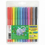 Фломастеры 12 ЦВЕТОВ CENTROPEN &quot;Washable&quot;, смываемые, вентилируемый колпачок, 7790/12TP, 7 7790 1285