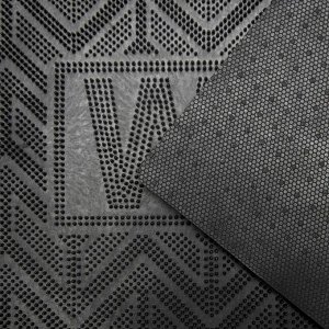 Коврик придверный прямоугольный Доляна «Welcome ребристый», 45?75 см, цвет чёрный
