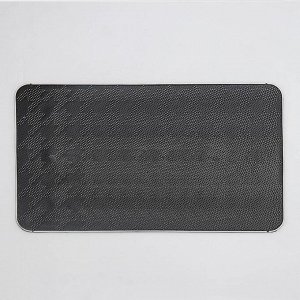 Коврик придверный прямоугольный Доляна «Гусиные лапки», 45?75 см, цвет чёрный