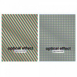 Бизнес-блокнот А5 64л ЛАЙТ клетка "Optical effect" (ассорти) 8991 BG {Россия}