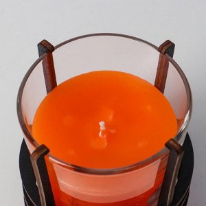 Свеча ароматическая в стакане на подставке "RIPE ORANGE", 10х9,5 см, 150 г, апельсин