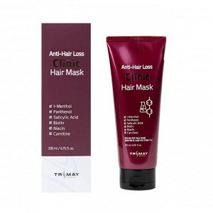 Trimay Бессульфатная питательная маска против выпадения волос Anti-Hair Loss Clinic Hair Mask ph 5.5