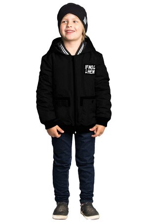 80015_BOB вар.1 Куртка для мальчика Черный [140-72-63] 10-11 лет