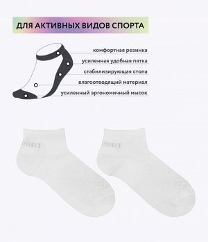 НОСКИ ЖЕНСКИЕ БЕЛЫЕ СПОРТИВНЫЕ КОРОТКИЕ