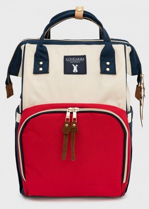 Сумка-рюкзак для мам "Mummy bag" ; сине-красный