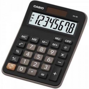Калькулятор 8 разрядов CASIO MX-8B бухгалтерский черный 147х107х29 мм CASIO {Китай}