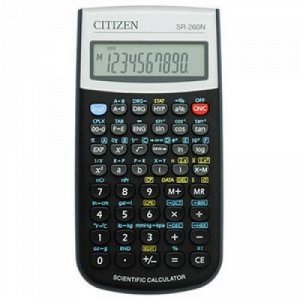 Калькулятор CITIZEN научный 10+2 разряда SR-260N 165 функций 149х70х12 мм черный {Китай}