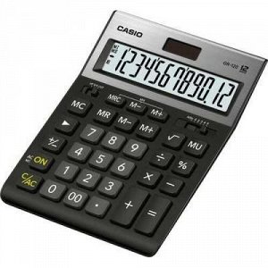 Калькулятор 12 разрядов CASIO GR-120-W-EP черный 2 питания 210х155х30 мм CASIO {Китай}