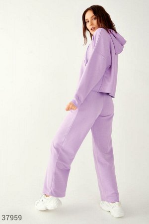 Gepur Лавандовый костюм с укороченным худи