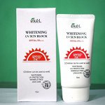 Увлажняющий Крем - протектор для лица	против пигментных пятен Ekel Sun Cream UV Whitening  SPF 50+/PA+++