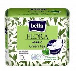 Прокладки гигиенические впитывающие Flora Зеленый чай 10 шт./уп.