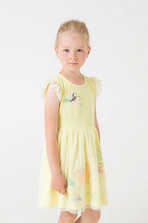 Платье(Весна-Лето)+girls (бледно-желтый к289)