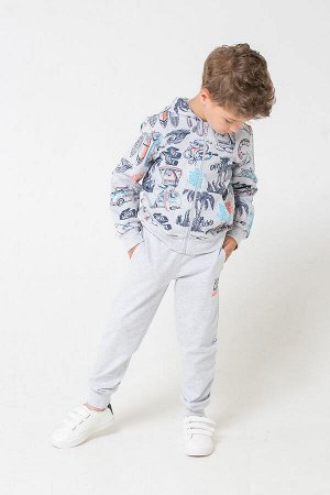 Куртка для мальчика Crockid КР 301257 серо-голубой меланж, серфинг к284
