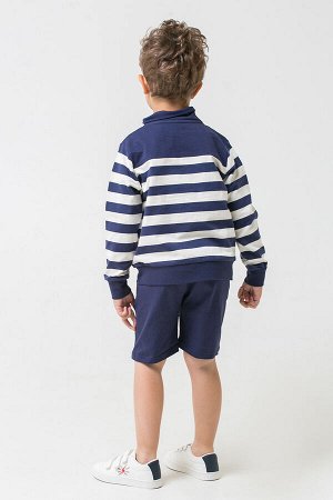 Куртка для мальчика Crockid КР 301235 глубокий синий, полоска к282