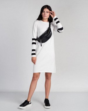 Платье жен. (002122) бело-черный