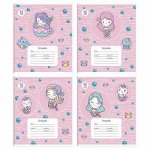 Тетрадь 12л 1 класс косая линия &quot;CUTE MERMAIDS&quot; УФ-лак ТШКЛ12-МР SchoolФормат {Россия}