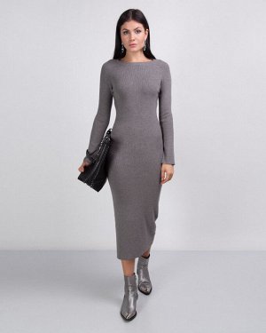 Платье жен. (002036) серый меланж