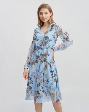 Платье жен. (006330) светло-сине-белый